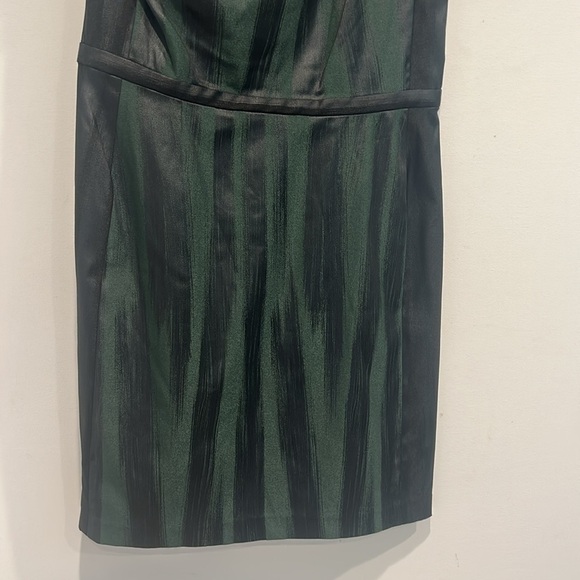 JAYGODFREY Black green dark One-Shoulder Sheath Mini Dress size 10 women’s - Picture 6 of 8